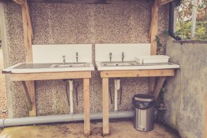 Campsite washing-up facilities